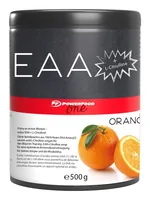 PowerFood Pulver One EAA Orange 500 g - Produktionsland: Deutschland - Anwendungszweck: Kraft - Muskelaufbau - Regeneration - Einnahme: Nicht relevant - Nachhaltigkeit: Nicht angegeben - Gewicht pro Einheit: 500 g - Produkttyp: Aminosäure-Pulver