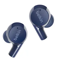 Belkin True Wireless In-Ear-Kopfhörer Soundform Rise Blau - Detailfarbe: Blau - Kopfhörer Ausstattung: Anruf-Management - Ladeschale/Ladebox - Lautstärkeregelung - Mikrofon - Spritzwassergeschützt - Verbindungsmöglichkeiten: Bluetooth - Einsatzbereich: Li