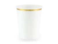 Partydeco Einwegbecher 260 ml, 6 Stück, Weiss - Produkttyp: Einwegbecher - Materialtyp: Papier - Material: Pappe - Detailfarbe: Weiss - Verpackungseinheit: 6 Stück