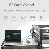 StarTech KVM Console to Laptop USB 2.0 Portable Crash Cart Adapter with File Transfer & Video Capture - Portable KVM Console