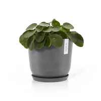 Ecopots Unterteller Rund 21, Grau - Detailfarbe: Grau - Material: Recycling-Kunststoff