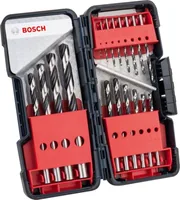 Bosch Spiralbohrer-Set HSS PointTeQ, 18-teilig - Set: Ja - Für Material: Metall - Bohrerschaft: Zylinderschaft - Bohrertyp: Bohrer-Set - Bohrlochdurchmesser: 1-10 mm