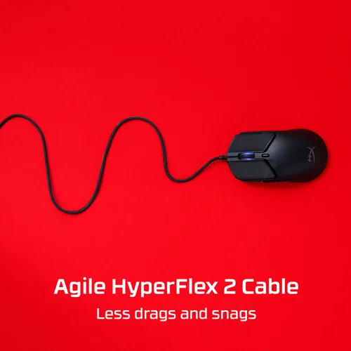 HyperX Pulsefire Haste 2 Wired Black Gaming mouse Ambidestro USB tipo A 26000 DPI