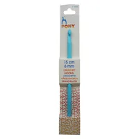 Pony Häkelnadel für Kinder Grösse 6, 15 cm - Material: Kunststoff - Produkttyp: Häkelnadel