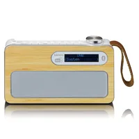 Lenco DAB+ Radio PDR-040 Bambus/Weiss - Radio Tuner: FM - DAB+ - Stromversorgung: Akkubetrieb - Detailfarbe: Beige - Weiss - Ausstattung: Sleep-Timer - Display - Weckfunktion - Senderspeicher - Typ: Portabler Radio