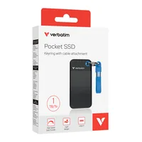 Verbatim Pocket SSD 1 TB USB tipo-C 3.2 Gen 2 (3.1 Gen 2) Nero, Blu