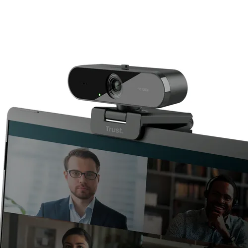 Trust Webcam TW-200 Full HD - Eingebautes Mikrofon: Ja - Schnittstellen: Type-A USB 2.0 - Webcam Auflösung: 1920 x 1080 (Full HD)