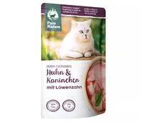 Pure Nature Nassfutter Huhn&Kaninchen, 85 g - Tierbedürfnis: Kein besonderes Bedürfnis - Geschmacksrichtung: Kaninchen - Geflügel - Zertifikate: Keine Zertifizierung - Fleischsorte: Kaninchen - Huhn - Packungsgrösse: 85 g - Futtereigenschaft: Getreidefrei