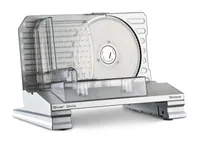 Trisa Schneidemaschine Silver Slice Silber - Ausstattung: Anti-Rutsch-Füsse - Edelstahlmesser - Detailfarbe: Silber - Leistung: 150 W - Gerätetyp: Allesschneider - Schnittstärke: 0 bis 20 mm - Verwendung: Allesschneider