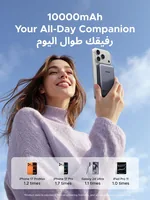 UGREEN PB561 magnetische kabellose Powerbank 10.000mAh inkl. USB-C Kabel grau