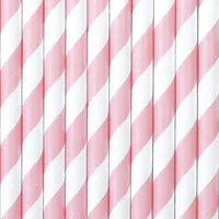 PartyDeco SPP1-081J disposable drinking straws 10 pc(s) Pink, White