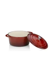 Kela Bräter Calido rund 24 cm, Rot - Material: Gusseisen - Topfart: Bräter - Kompatible Kochfelder: Gas - Induktion - Elektro - Antihaftbeschichtung: Nein - Detailfarbe: Rot - Spülmaschinenfest: Nein