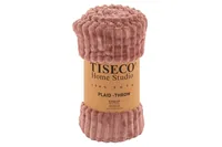 Tiseco RIBBLE throw blanket 130 x 160 cm Polyester Rose