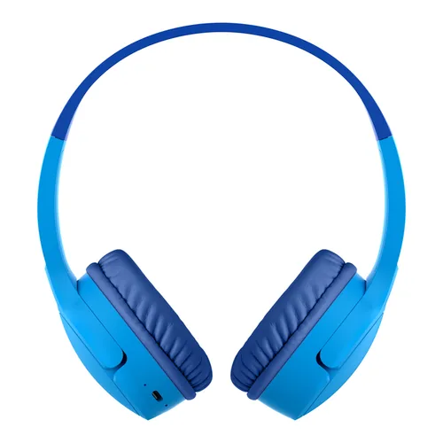 Belkin Wireless On-Ear-Kopfhörer SoundForm Mini Blau - Detailfarbe: Blau - Kopfhörer Ausstattung: Lautstärkebegrenzung - Spritzwassergeschützt - Verbindungsmöglichkeiten: 3 -5 mm Klinke (Klinkenstecker) - Bluetooth - Einsatzbereich: Kinderkopfhörer - Trag