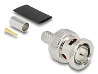 DELOCK BNC Stecker z.Crimpen RG59 mit passend.Schrumpfschlau