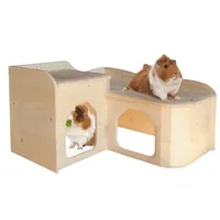 Resch Meerschweinchen Landhausc, 40.5 x 24.5 x 40 cm - Nagetierart: Degu - Zwergkaninchen - Meerschweinchen - Ratte - Material: Holz - Tierart: Nager