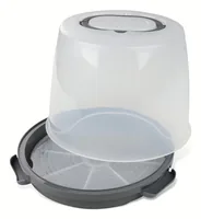 Dr.Oetker Cakebutler Bake & Go Grau/Transparent - Produkttyp: Cakebutler - Materialtyp: Kunststoff - Material: Kunststoff - Detailfarbe: Transparent - Grau - Anzahl Etagen: 1 × - Stapelbar: Ja