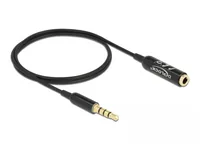 DELOCK Audio Verl. Kabel Klinke 3,55mm 4 P StBu 0,5m schwar