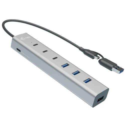 I-TEC USB-C/USB-A Charging Metal HUB -  7 Port -  3x USB-C 3.2 Gen. 1 -  4x USB-A 3.2 Gen. 1
