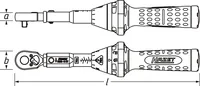 Drehmomentschlüssel 5108B-3CT für Bits, 1/4"" (blau/schwarz, Umschalt-Knarre)