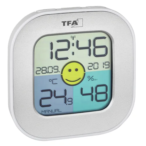 TFA Dostmann Thermo-/Hygrometer FUN, Silber - Detailfarbe: Silber - Typ: Thermo-/Hygrometer - Anwendungsbereich: Temperaturmessung
