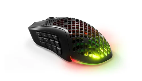 Steel Series Gaming-Maus Aerox 9 Wireless - Maus Features: Spritzwassergeschützt - Programmierbare DPI-Einstellung - Staubgeschützt - RGB-Beleuchtung - Daumentaste - Beleuchtung - Programmierbare Tasten - Bedienungsseite: Rechtshänder - Detailfarbe: Schwa