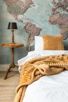 Tiseco RIBBLE throw blanket 130 x 160 cm Polyester Taupe