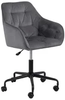 AC Design Bürostuhl Brooke, mit Bremsrollen, Dunkelgrau - Produkttyp: Bürostuhl - Material Bezug: Kunststoff - Armlehnen: Ja - Material Fuss: Metall - Rückenart: Polsterrücken - Rollenart: Hartbodenrollen