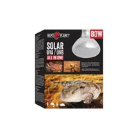Repti Planet Terrarienlampe Solarlicht mit UVA & UVB 80 W - Lampensockel: E27 - Lichtfarbe: Warmweiss (WW) - Gesamtleistung: 80 W - Lampentyp: Tageslichtlampe - Intrarotlampe - UV-Lampe - Wärmelampe - Benötigt Vorschaltgerät: Nein - UV-Strahlung: UVA - UV