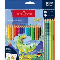 FABER-CASTELL Farbstifte Colour Grip 201546 Dino 18+6 Stück