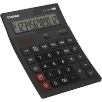Canon Taschenrechner AS-1200 - Stromversorgung: Solarbetrieb - Batteriebetrieb - Typ: Taschenrechner - Detailfarbe: Schwarz - Displaytyp: LCD - Anzahl Zeilen: 1 × - Anzahl Stellen: 12 ×