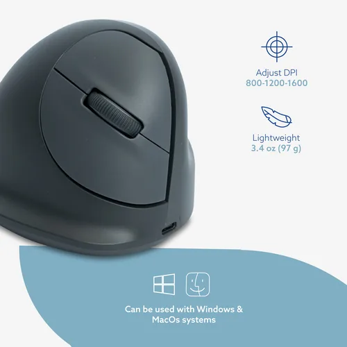 R-Go Tools RGOHEBAMRWL mouse Office Right-hand Optical 1600 DPI
