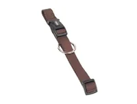 Nobby Halsband Classic S, Braun - Halsumfang: 20 - 35 cm - Material: Nylon - Detailfarbe: Braun - Eigenschaften: Stufenlos verstellbar - Tierart: Hund