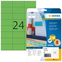 HERMA Universal-Etiketten 70 x 37 mm, 20 Blatt - Klebehaftung: Ablösbar - Drucker Kompatibilität: Laser - Inkjet - Anzahl Blatt: 20 × - Papierformat: A4 - Anzahl Etiketten: 480 - Etikettengrösse: 70 x 37 mm