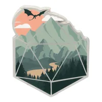 GlassStaff A d20 Scene Pin lapel pin Enamel