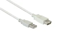 Alcasa USB 2.0 AM/AF 0.6m USB cable USB A White