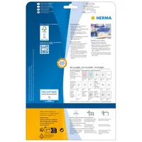 HERMA Tiefkühletiketten 4389 66 x 33.8 mm - Klebehaftung: Permanent - Drucker Kompatibilität: Laser - Inkjet - Anzahl Blatt: 25 × - Papierformat: A4 - Anzahl Etiketten: 600 - Etikettengrösse: 66 x 33.8 mm
