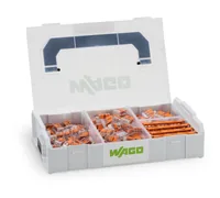 WAGO Verbindungsklemme 93 Stück, assortiert - Verwendung Klemmen: Drähte + Litzen - E-Nr.: 55103100 - Typ: Klemme - Klemmstellen: 2 × - 3 × - 5 × - Detailfarbe: Mehrfarbig - Eigenschaften Hausinstallation: Steckklemme