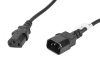 LANBERG Netzkabel-Verlängerung IEC 320 C13->C14 5,0m VDE sw