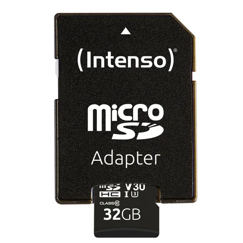 INTENSO Micro SDHC Card PRO 32GB 3433480 with adapter, UHS-I