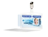 DURABLE Ausweishalter reXycle 2 Karten mit Clip, 25 Stück - Detailfarbe: Transparent - Funktionen Ausweishalter: Clip