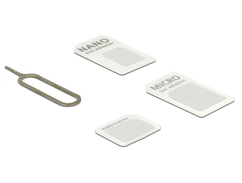 Delock SIM-Adapter 4in1 Kartenset - Zubehörtyp Mobiltelefone: SIM Adapter - Detailfarbe: Mehrfarbig