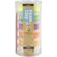 Creativ Company Modellier-Set Foam Clay 6 x 14 g Ostern - Packungsgrösse: 84 g - Set: Ja - Anwender: Kinder - Hobbyanwender - Detailfarbe: Grün - Weiss - Modelliermasse Art: Modellier-Set - Trocknung: Lufttrocknend