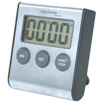 Technoline Timer KT 200 Digital - Betriebsart: Batteriebetrieb - Funksignal: Ja - Funktionen: Timer - Ausstattung: Keine - Displaytyp: Digital - Detailfarbe: Grau