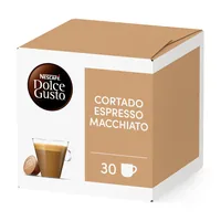 Nescafé Kaffeekapseln Dolce Gusto Cortado 30 Stück - Entkoffeiniert: Nein - Produktionsland: Deutschland - Spanien - Packungsgrösse: 30 Stück - Geschmacksrichtung: Kaffee - Keine - Mandel - Nuss - Getränkeart: Cortado - Espresso Macchiato - Kaffeeart: NES