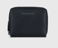 Bugatti Portemonnaie Mira 12 cm, Schwarz - Nachhaltigkeit: Nicht angegeben - Farbe: Schwarz - Verschlussart: Reissverschluss - Münzfach: Ja - RFID-Schutz: Ja - Material: Rindsleder