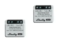 Shelly WLAN-Leistungsmesser PM Gen3, 2 Stück - Detailfarbe: Grau - Protokoll: WLAN - Bluetooth - Produkttyp: Leistungsmesser - Systemkommunikation: Wireless - System-Kompatibilität: Google Assistant - Amazon Alexa