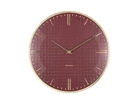 KARLSSON Wanduhr Riqueza 35 cm, Burgunderrot - Uhrtyp: Analog - Betriebsart: Batteriebetrieb - Funksignal: Nein - Funktionen: Zeit - Form: Rund - Detailfarbe: Burgunder