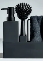 Zone Denmark Spültrogbutler-Set 19 x 20 cm Schwarz - Aufhängevorrichtung: Nein - Detailfarbe: Schwarz - Material: Silikon