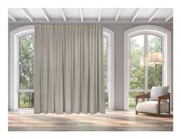Casa Leon Tagvorhang Beige, 140 x 245 cm mit Faltenband - Breite: 140 cm - Höhe: 245 cm - Nachhaltigkeit: Nicht angegeben - Aufhängung: Clic Gleiter - Vorhangtyp: Tagvorhang mit Schlaufe - Motiv: Kein